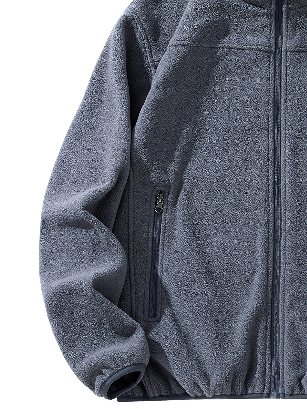 Stylish Fleece Jacket for Men with Stand-Up Collar and Functional Pockets - 25 - Stylewhipped