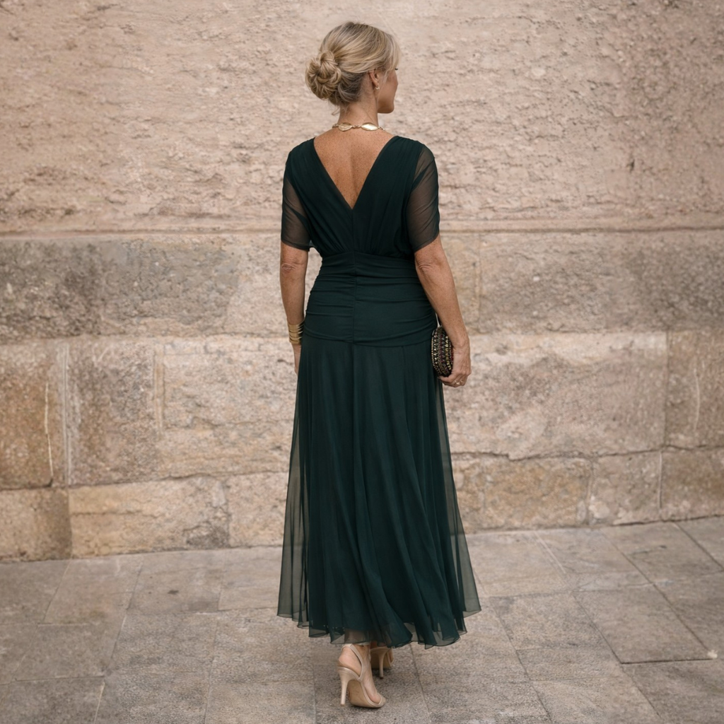 Maxi Dress for Women with Off-Shoulder Design and Flattering Wrap Effect - 10 - Stylewhipped