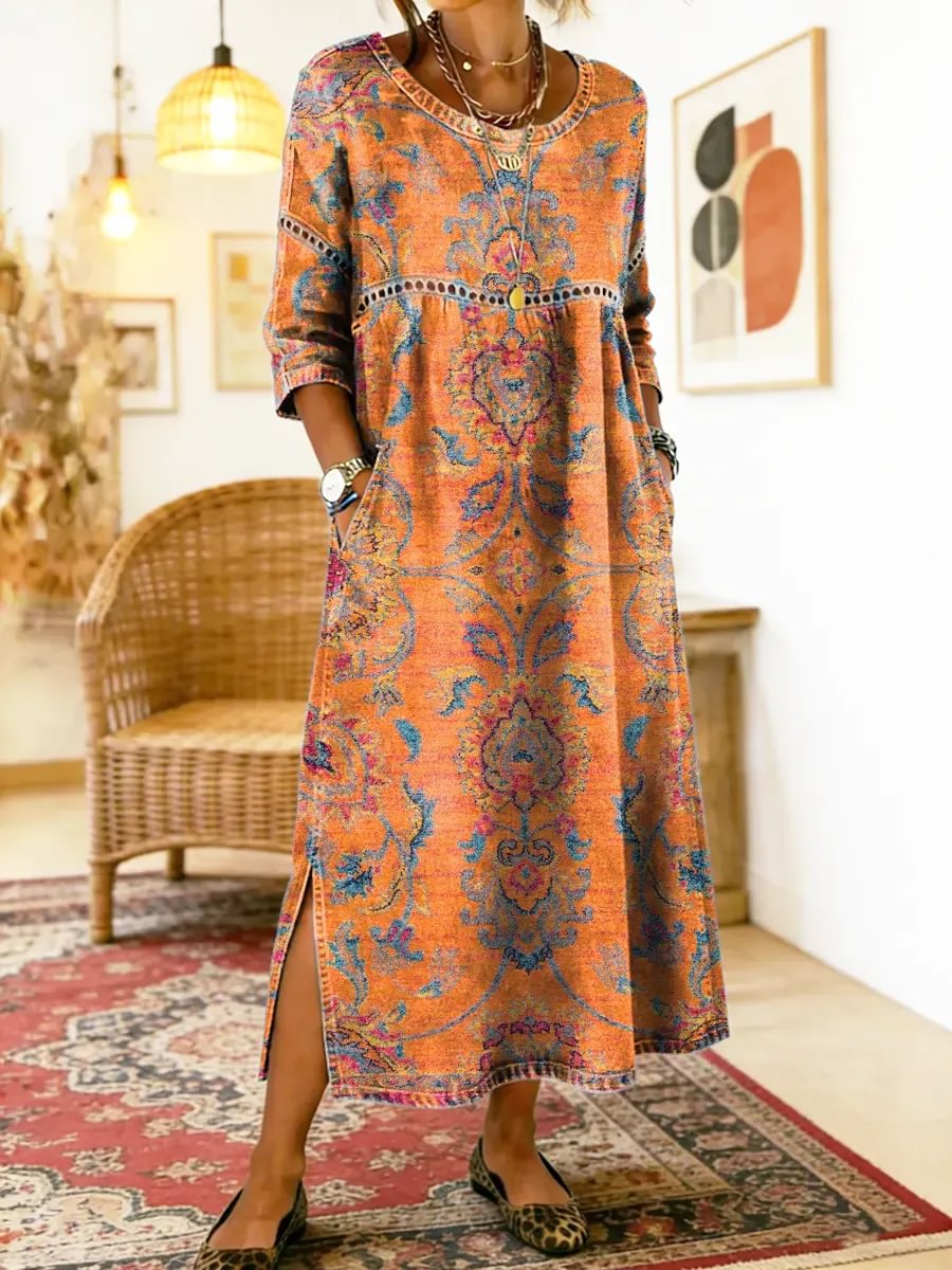 Maxi Dress Women with Relaxed Fit and Side Pockets - 1 - Stylewhipped