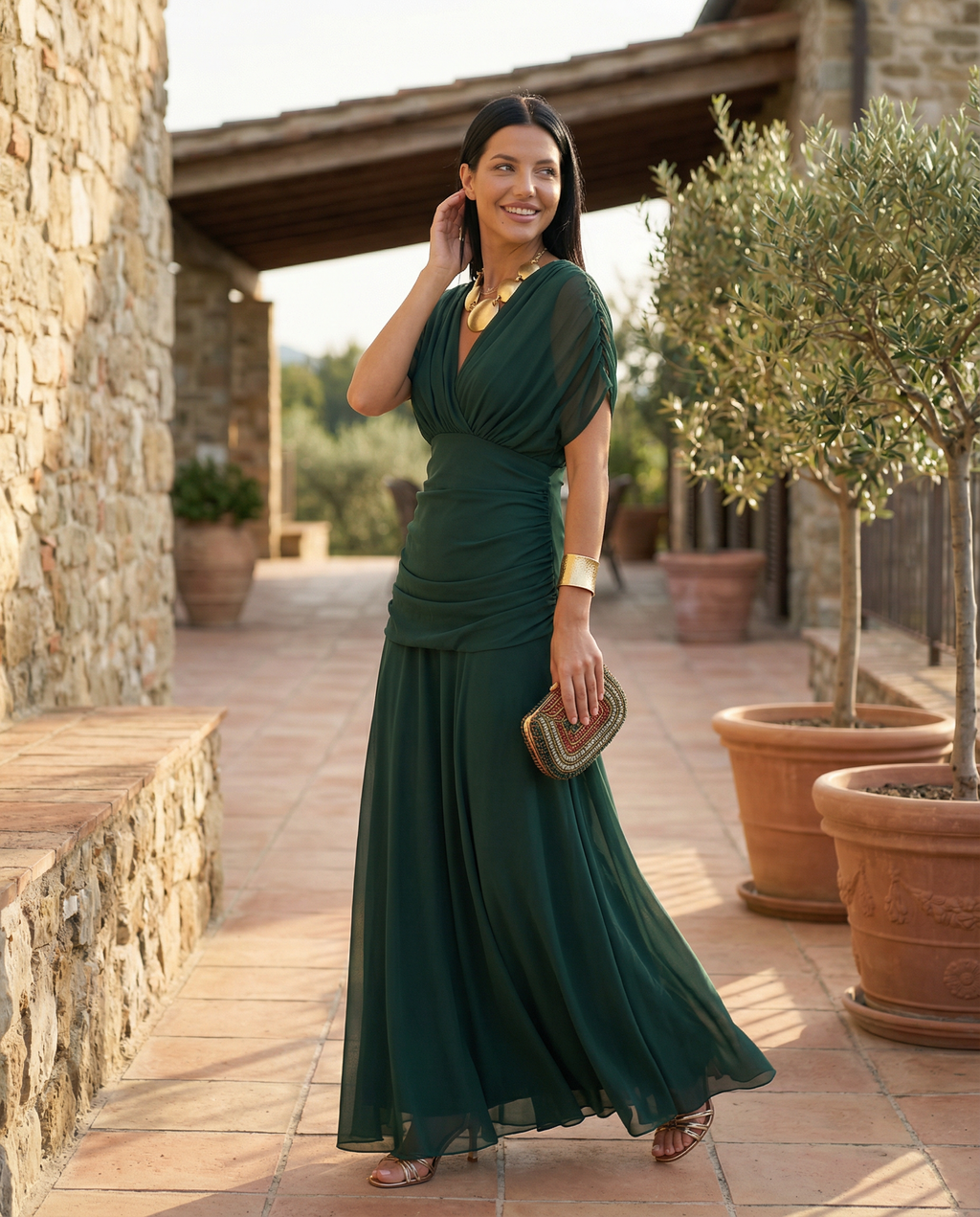 Evening Dress Women's Off-Shoulder Maxi with Ruched Detail - 17 - Stylewhipped