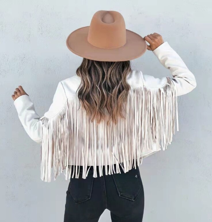 Fringe Jacket Women’s with Tailored Cut and Bold Fringing - 4 - Stylewhipped