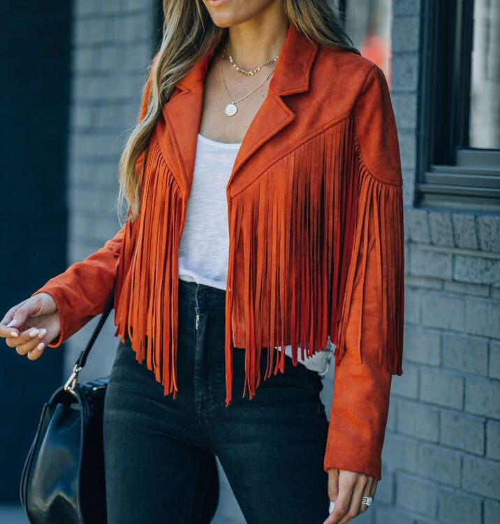 Fringe Jacket Women’s with Tailored Cut and Bold Fringing - 7 - Stylewhipped
