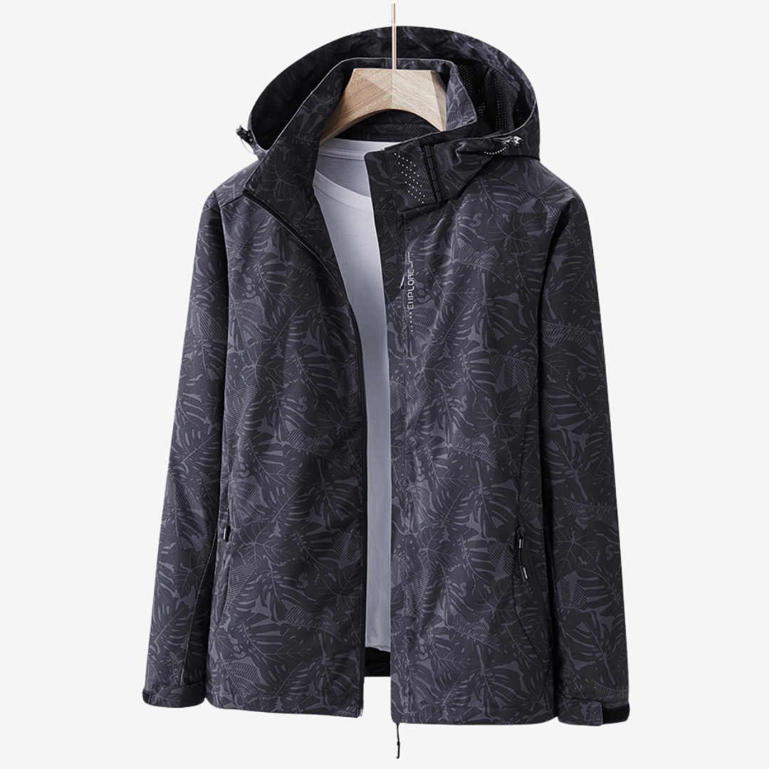 Floral Print Women's Jacket with Hood and Zip Pockets - 3 - Stylewhipped