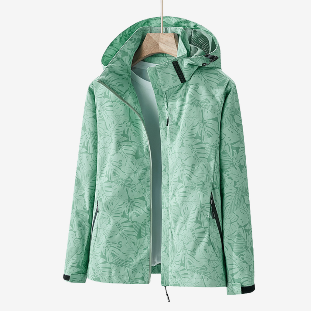 Floral Print Women's Jacket with Hood and Zip Pockets - 6 - Stylewhipped