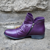 Women's Ankle Boots with Zip Closure and Stylish Slouch Design - 1 - Stylewhipped
