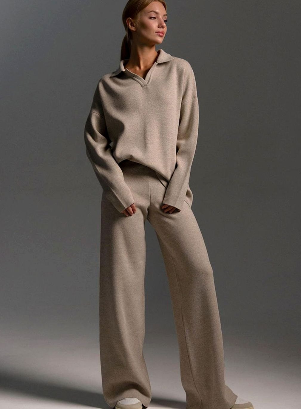 Loungewear Set Women's Relaxed Fit with Stylish Collar - 3 - Stylewhipped