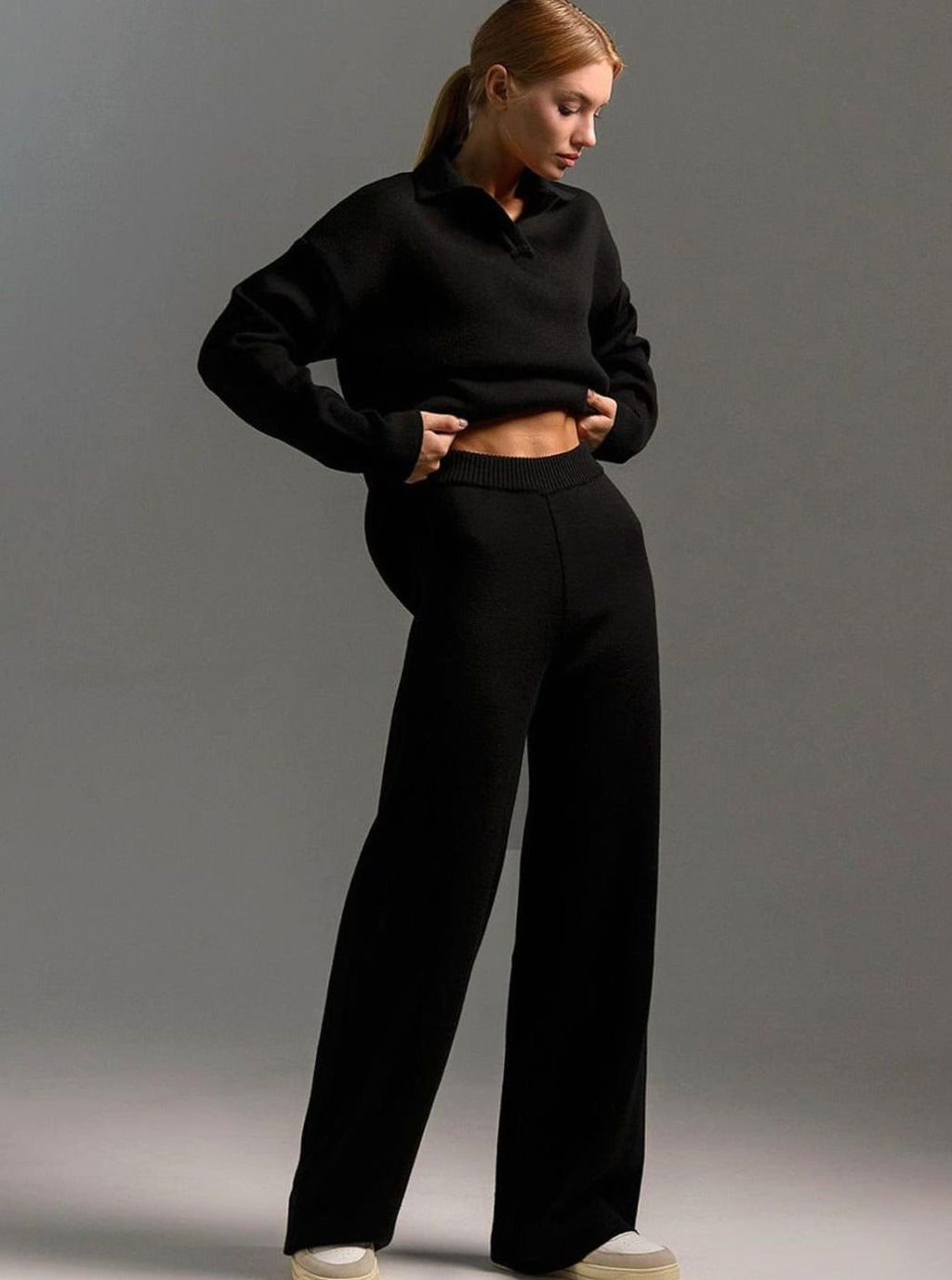 Loungewear Set Women's Relaxed Fit with Stylish Collar - 5 - Stylewhipped