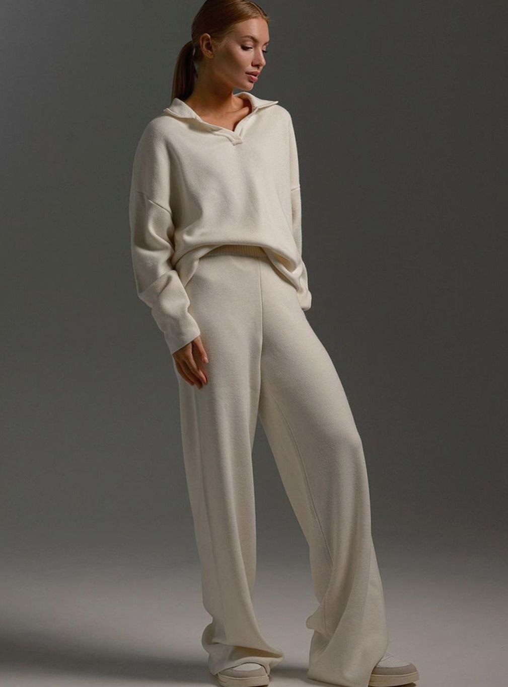 Loungewear Set Women's Relaxed Fit with Stylish Collar - 6 - Stylewhipped