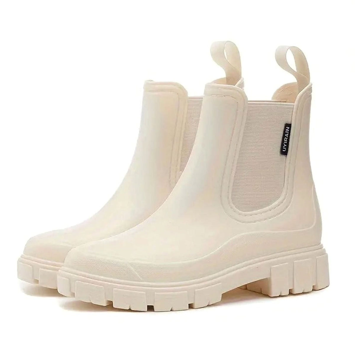 Women's Chelsea Boots with Chunky Sole and Elastic Panels - 3 - Stylewhipped