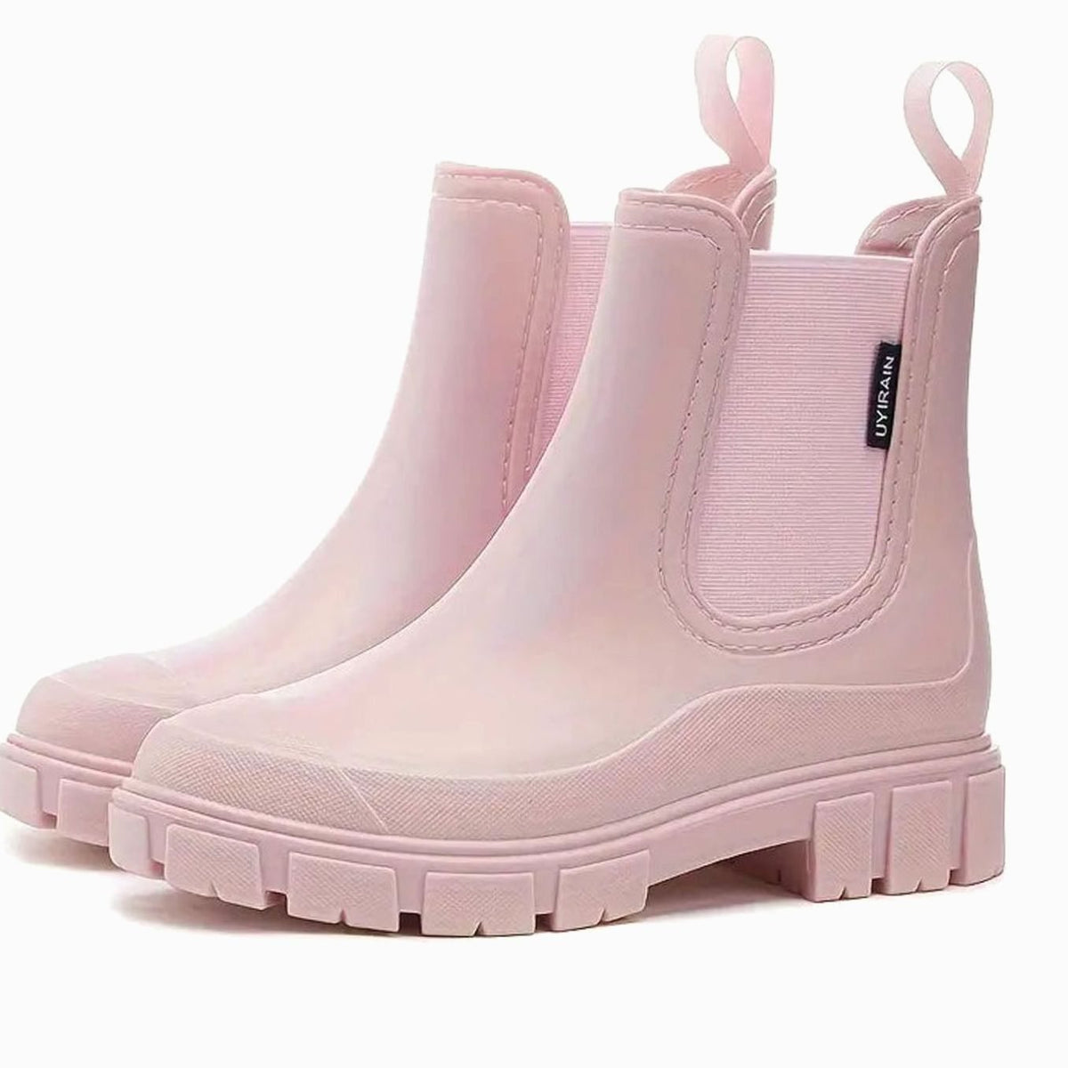 Women's Chelsea Boots with Chunky Sole and Elastic Panels - 4 - Stylewhipped