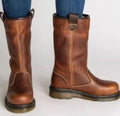 Women's Calf-Height Boots with Rounded Toe and Easy Slip-On Design - 1 - Stylewhipped