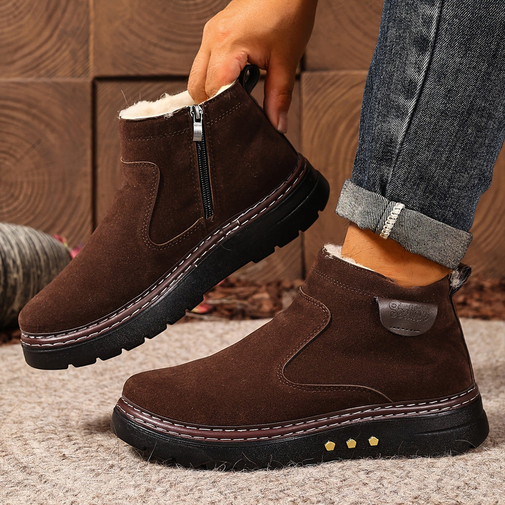 Women's Ankle Boots with Zip Closure and Chunky Sole - 3 - Stylewhipped