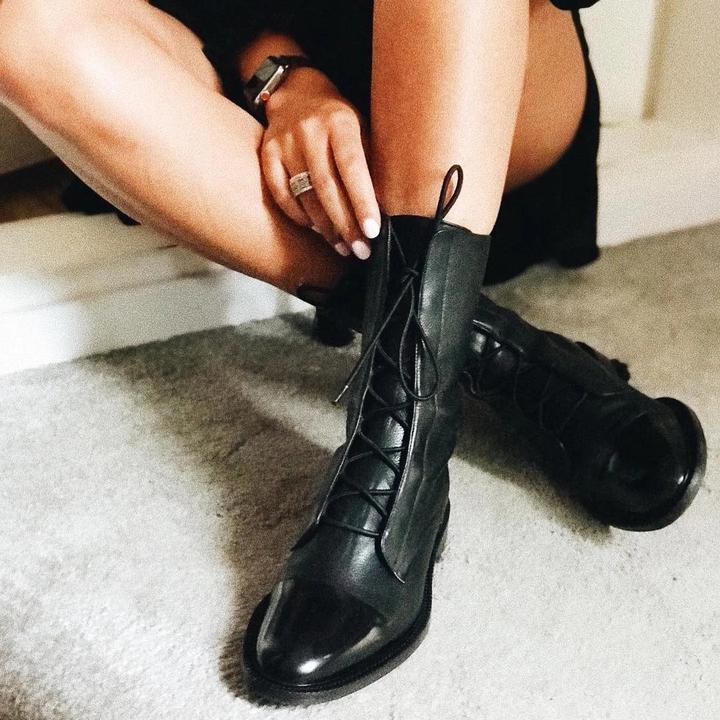 Lace-Up Ankle Boots for Women with Pointed Toe and High Shaft - 2 - Stylewhipped