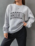 Casual Women's Hoodie with Brooklyn Graphic Print - 11 - Stylewhipped
