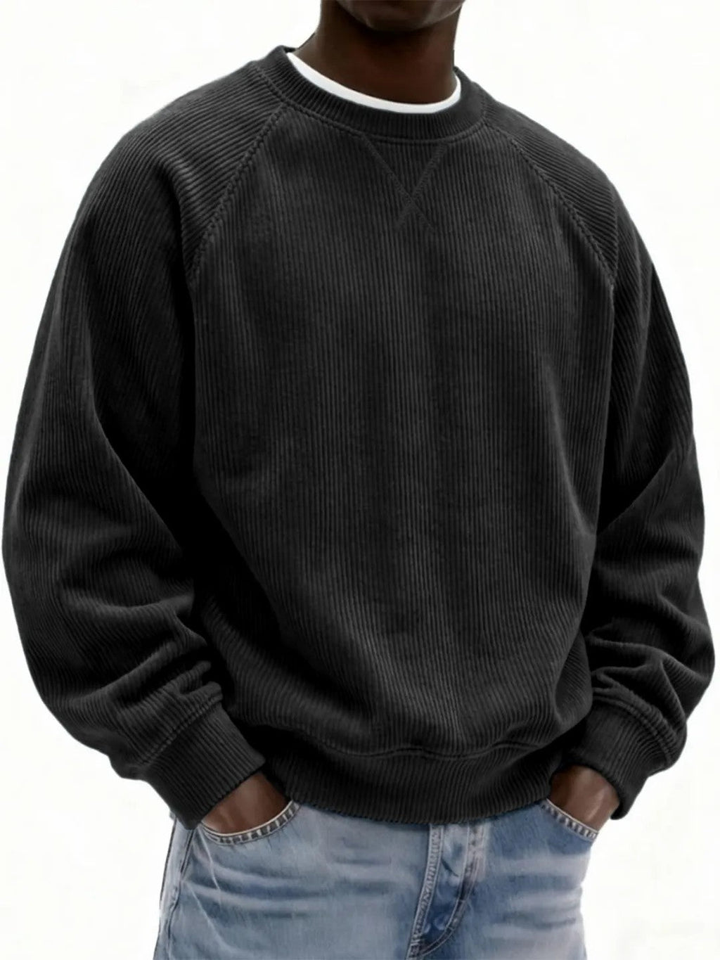 Men's Sweatshirt with Raglan Sleeves in Various Colours - 6 - Stylewhipped