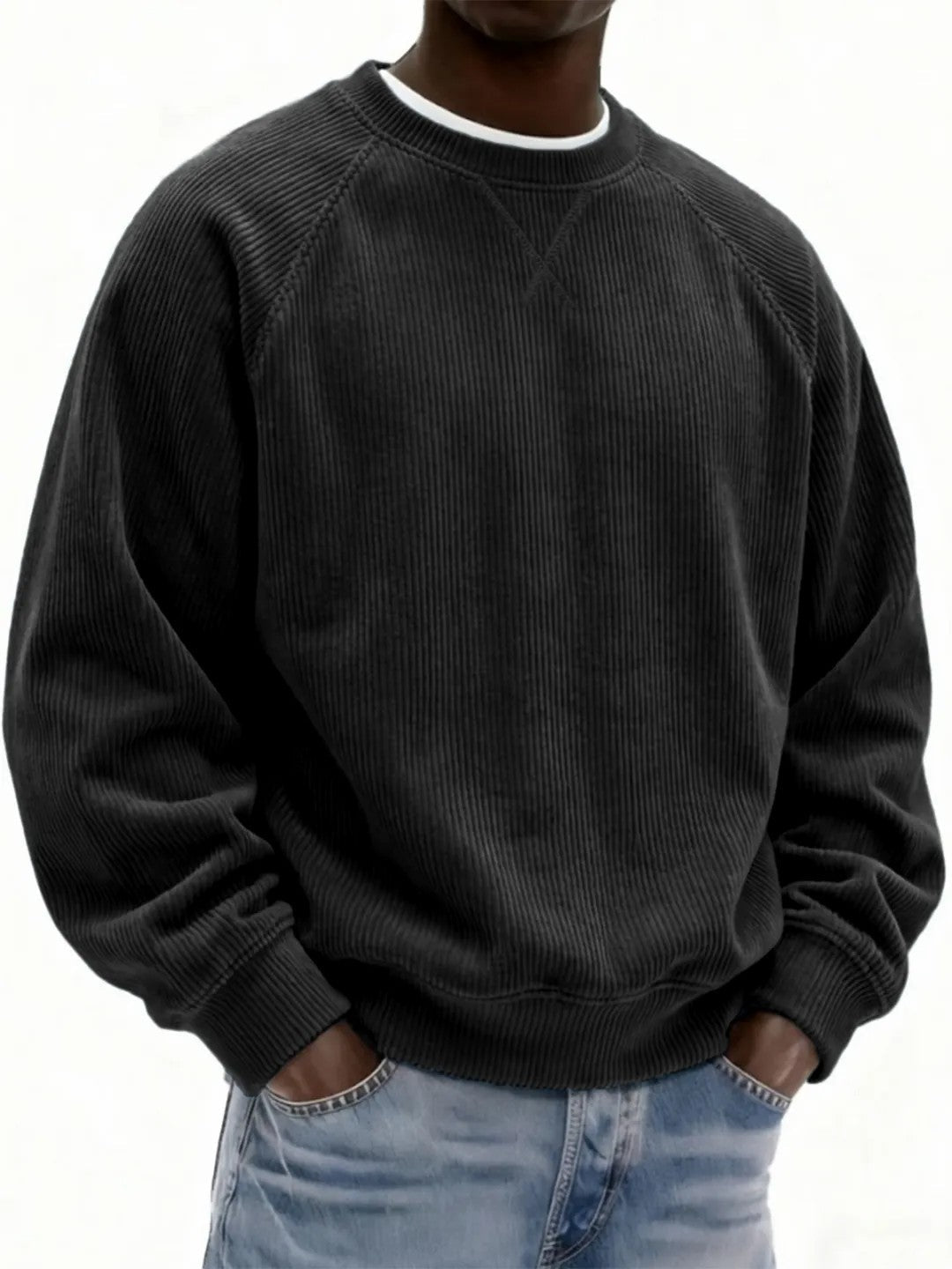 Men's Sweatshirt with Raglan Sleeves in Various Colours - 6 - Stylewhipped