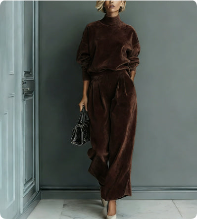 Loungewear Set for Women - High Neck and Wide Leg Design - 9 - Stylewhipped