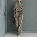 Loungewear Set for Women - High Neck and Wide Leg Design - 10 - Stylewhipped