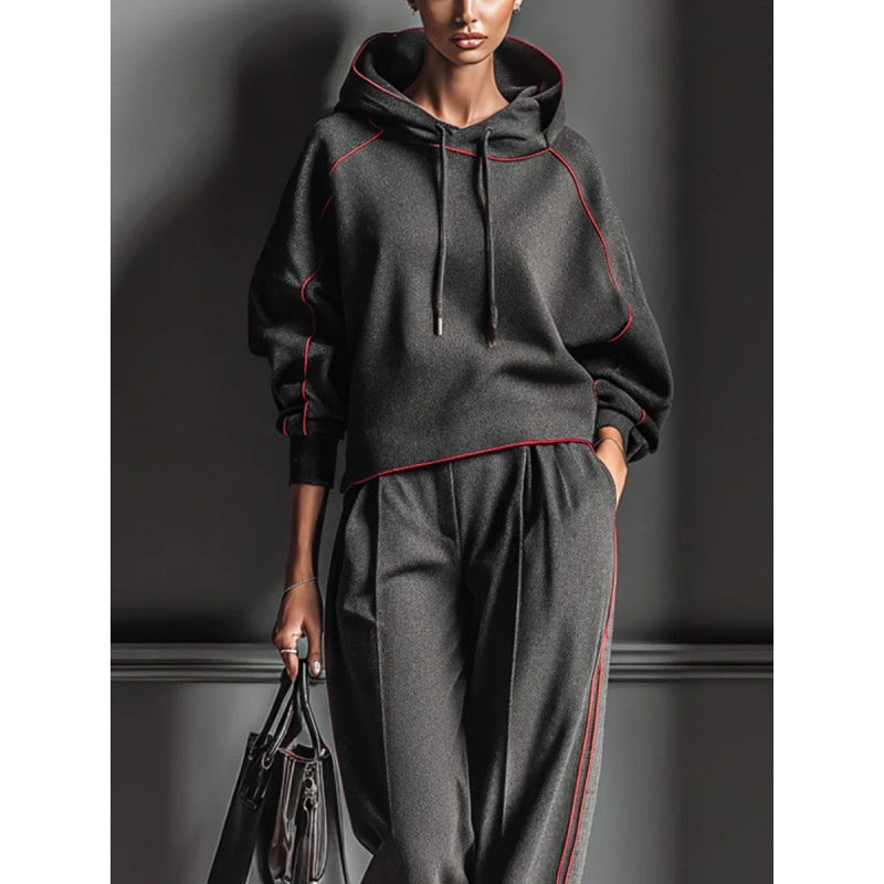 Lounge Set Women with Hooded Top and Relaxed Fit - 8 - Stylewhipped