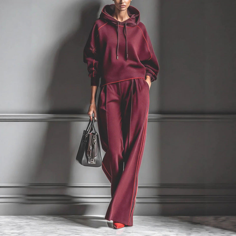 Lounge Set Women with Hooded Top and Relaxed Fit - 9 - Stylewhipped