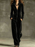 Jumpsuit Women Zip Front Wide Leg Relaxed Fit - 11 - Stylewhipped
