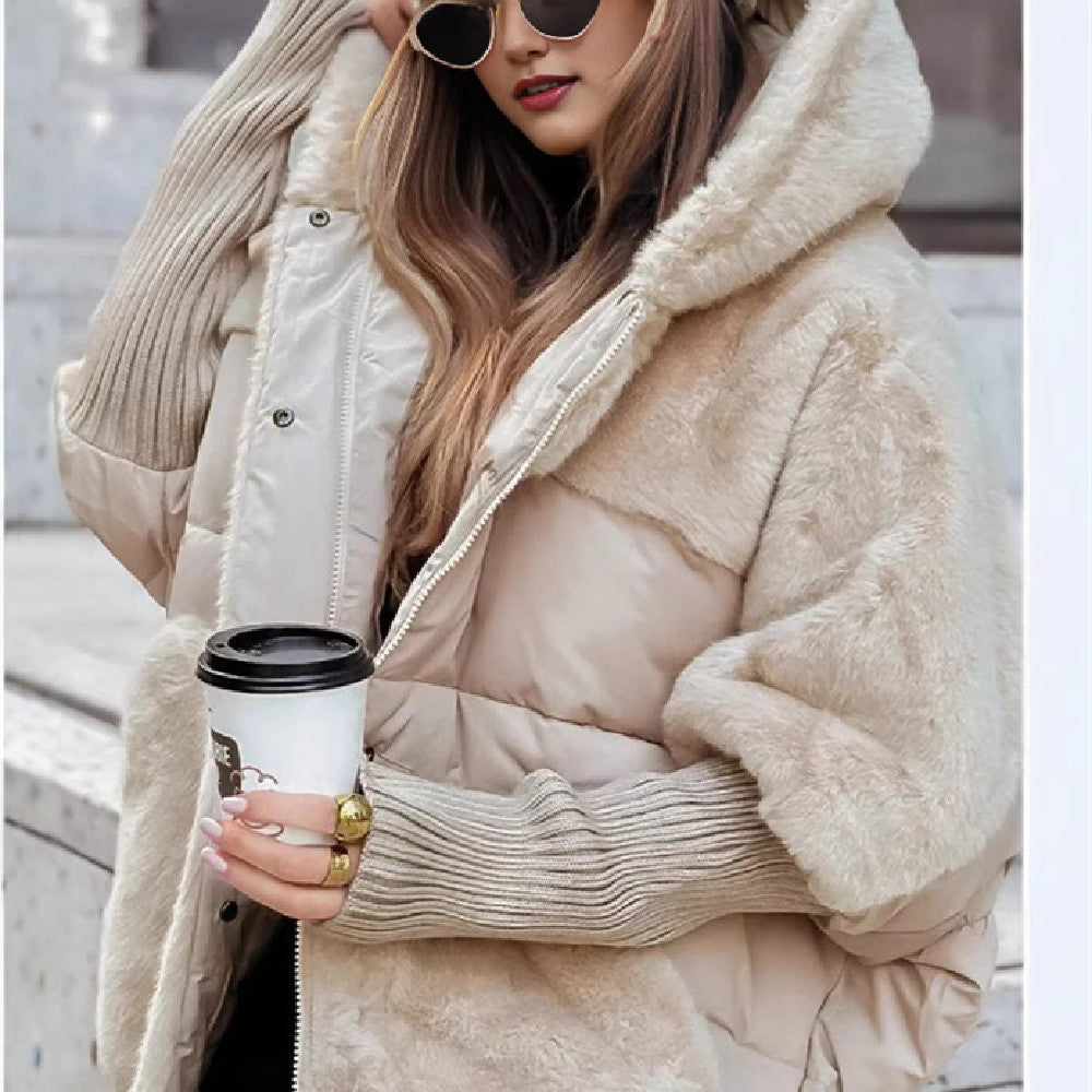 Puffer Coat Women's Oversized Hooded Design with Stylish Sleeves - 4 - Stylewhipped