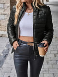 Puffer Jacket Women with High Collar and Slim Fit - 7 - Stylewhipped