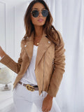 Biker Jacket Women's Fitted Cut with Zip Closure - 3 - Stylewhipped