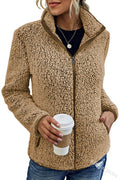 Ladies' Zip-Up Jacket with Stand-Up Collar and Relaxed Fit - 8 - Stylewhipped