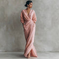 Maxi Dress Women V-Neck Wrap Design with Pockets - 11 - Stylewhipped