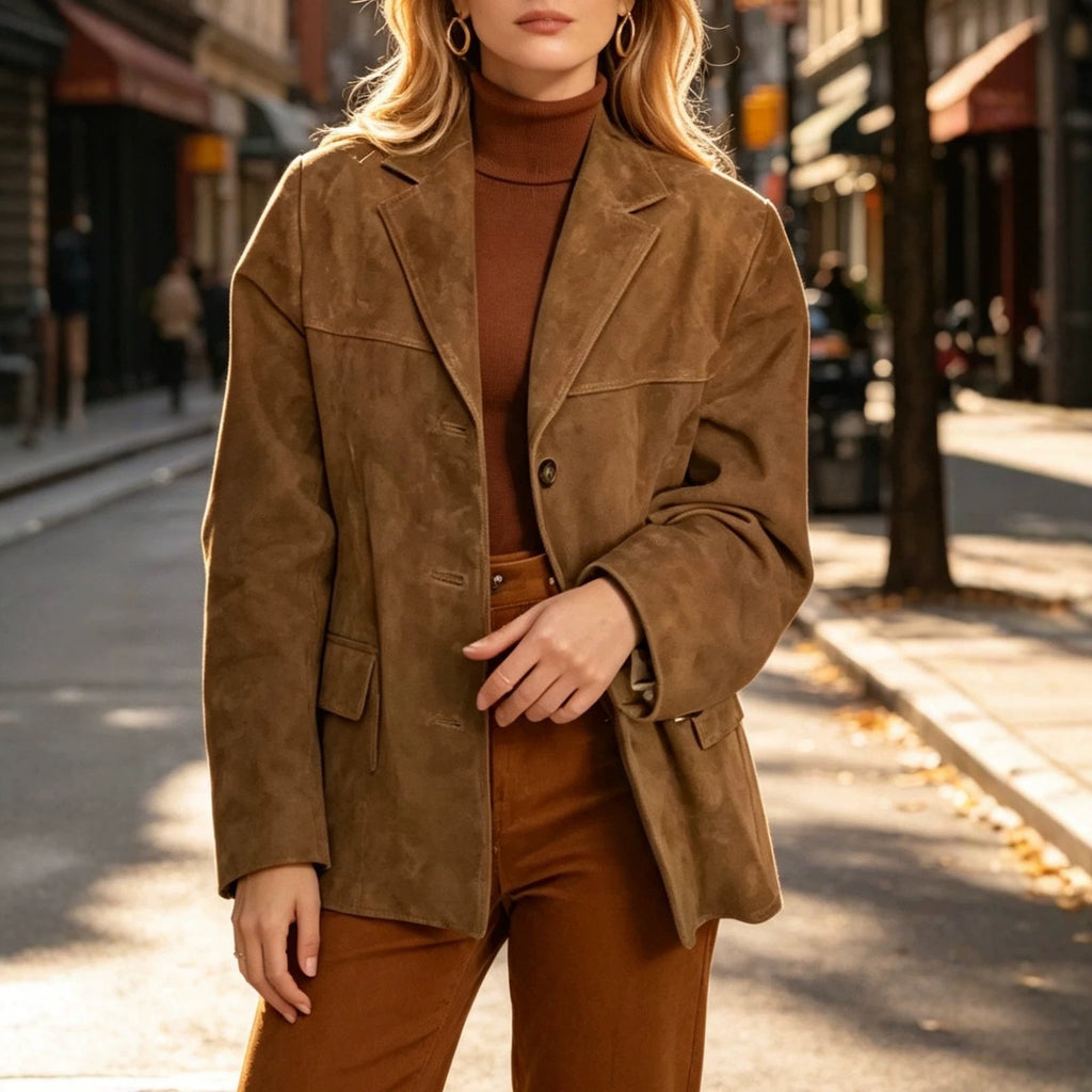 Blazer Women's Relaxed Fit with Button Closure and Oversized Silhouette - 4 - Stylewhipped