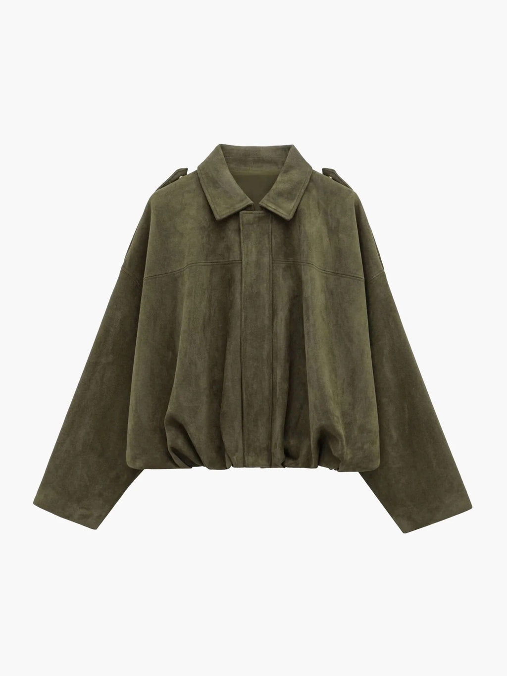 Oversized Women's Jacket with Structured Collar and Cropped Fit - 1 - Stylewhipped
