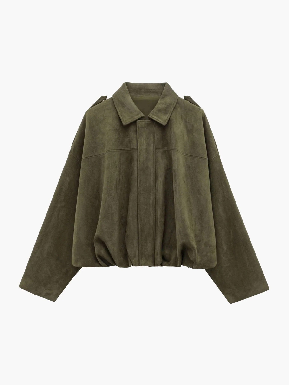 Oversized Women's Jacket with Structured Collar and Cropped Fit - 1 - Stylewhipped