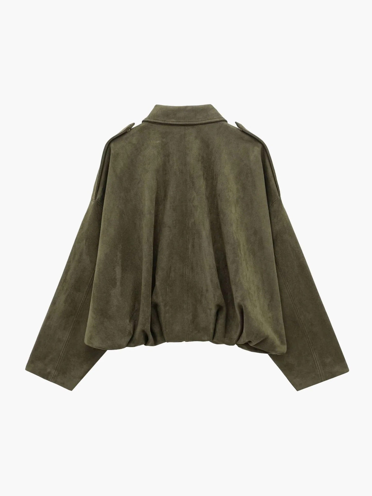 Oversized Women's Jacket with Structured Collar and Cropped Fit - 2 - Stylewhipped