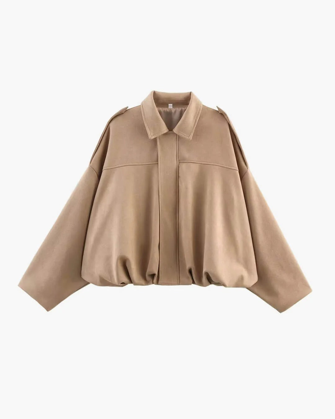 Oversized Women's Jacket with Structured Collar and Cropped Fit - 6 - Stylewhipped