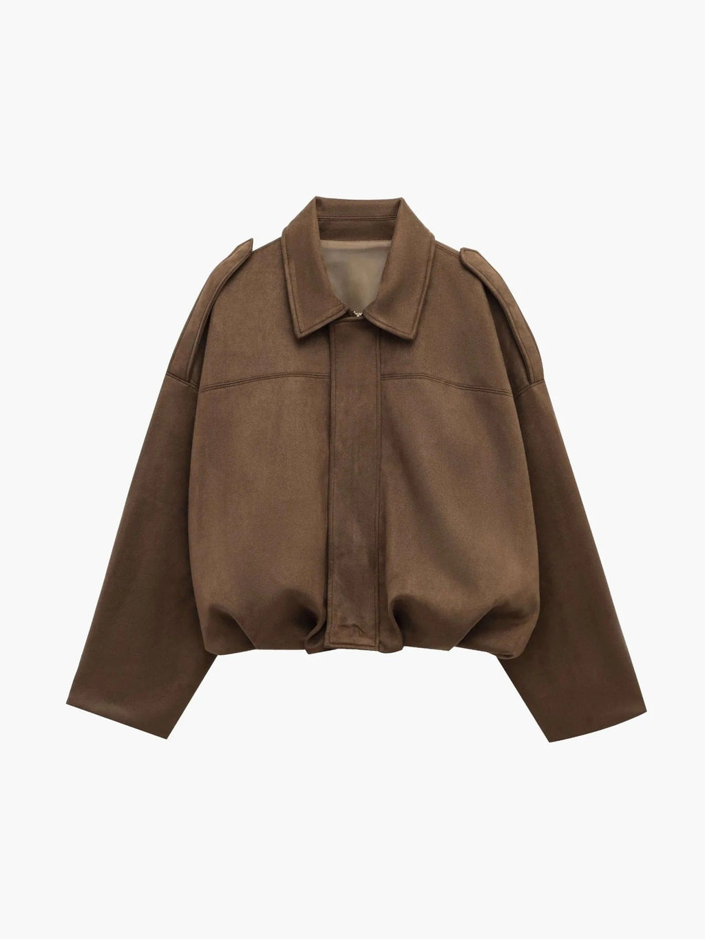 Oversized Women's Jacket with Structured Collar and Cropped Fit - 11 - Stylewhipped