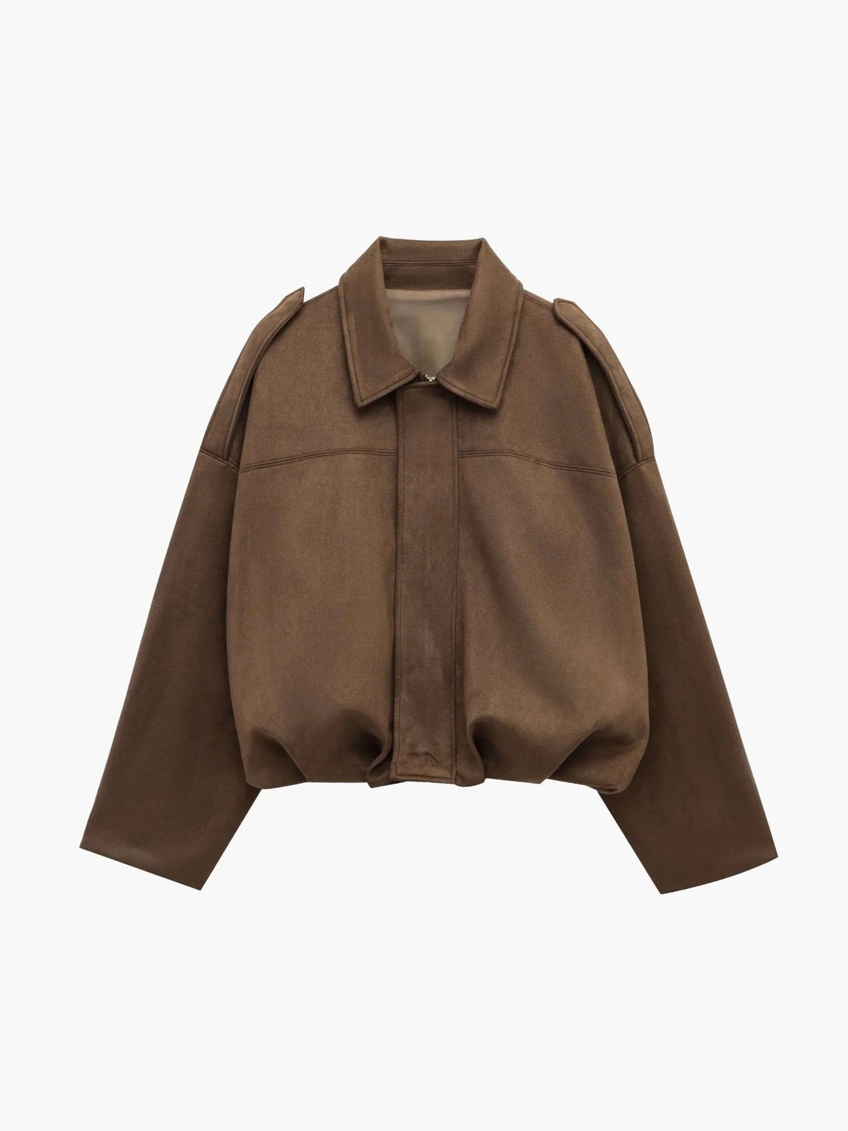 Oversized Women's Jacket with Structured Collar and Cropped Fit - 11 - Stylewhipped