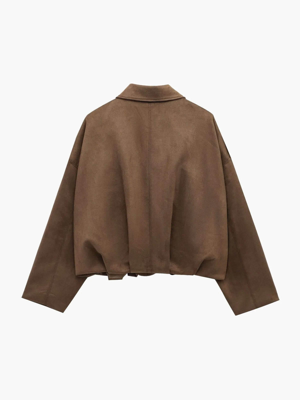 Oversized Women's Jacket with Structured Collar and Cropped Fit - 12 - Stylewhipped
