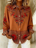 Floral Print Blouse for Women with Button Detail - 1 - Stylewhipped