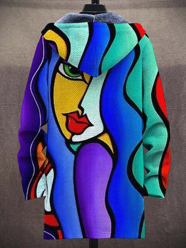 Artistic Jacket for Women with Hood and Unique Pattern - 2 - Stylewhipped