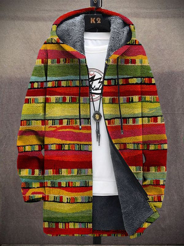Women's Hooded Jacket with Vibrant Pattern and Relaxed Fit - 1 - Stylewhipped