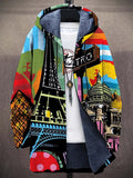 Colourful Women's Hooded Jacket with Artistic Print - 1 - Stylewhipped