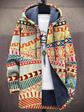 Women's Hooded Jacket with Colourful Pattern and Relaxed Fit - 1 - Stylewhipped