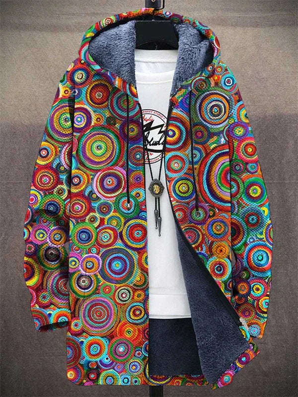 Artistic Hooded Jacket for Women with Relaxed Fit and Vibrant Design - 1 - Stylewhipped