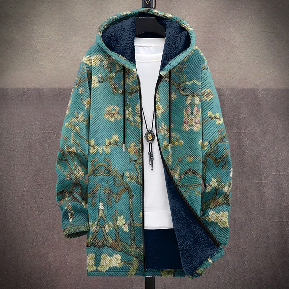 Floral Print Women's Jacket with Hood and Relaxed Fit - 1 - Stylewhipped