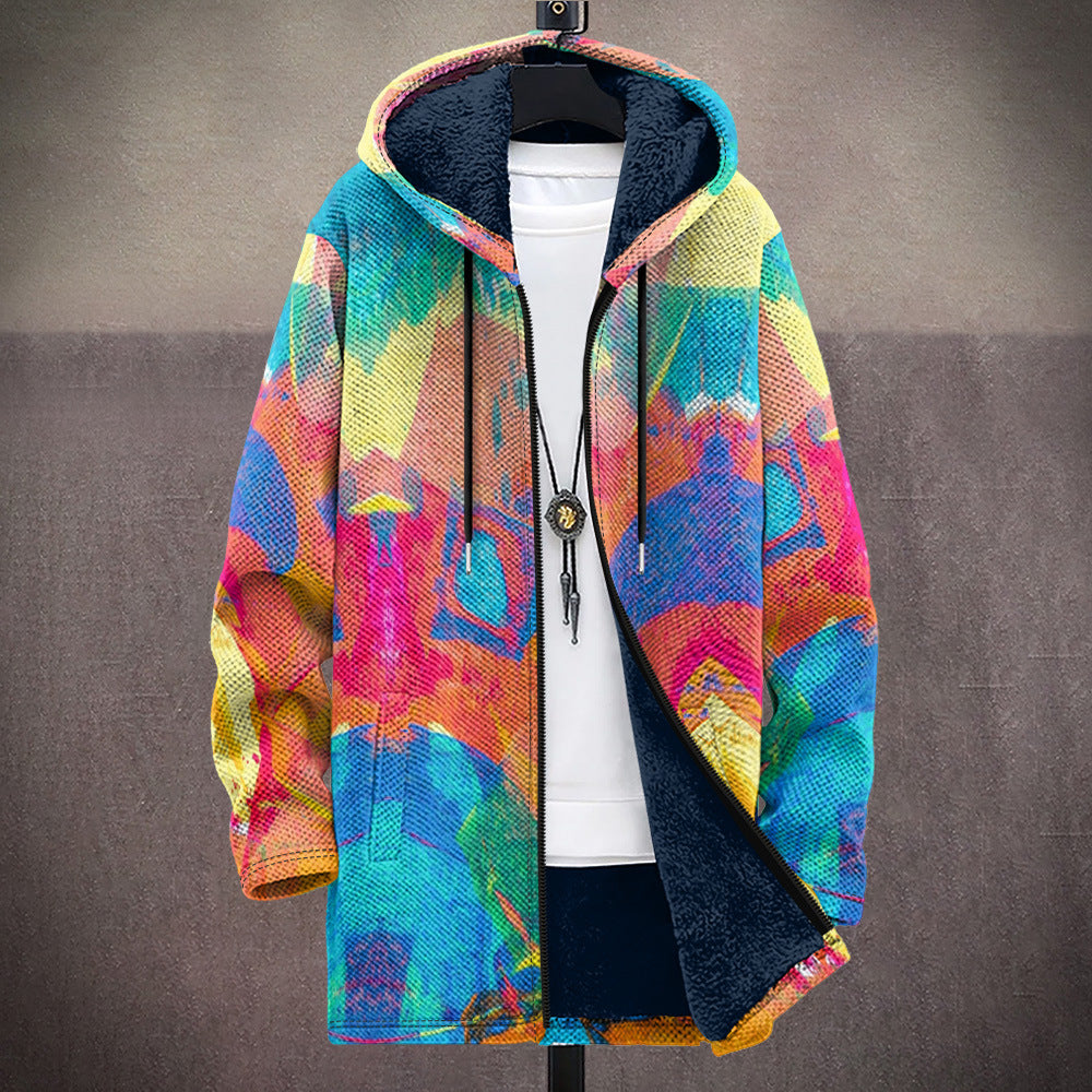 Colourful Women's Hoodie Jacket with Relaxed Fit and Vibrant Pattern - 1 - Stylewhipped