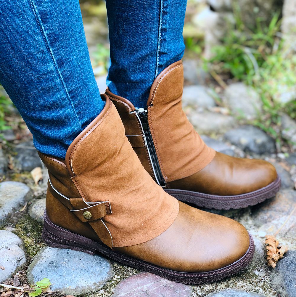 Women's Casual Boots with Customisable Strap - 5 - Stylewhipped