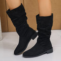 Chic Slouchy Ankle Boots for Women with Rounded Toe - 7 - Stylewhipped