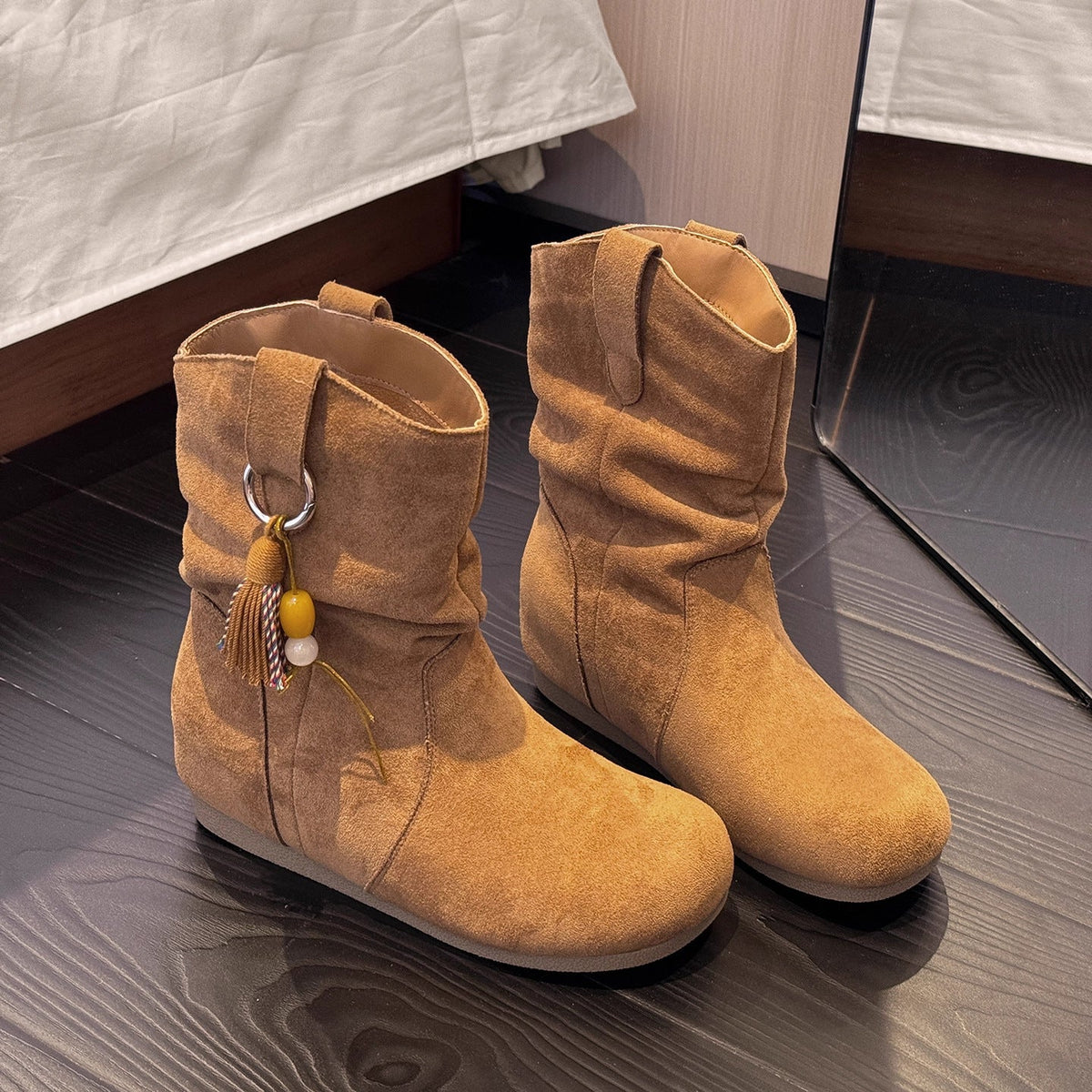 Women's Ankle Boots Featuring Stylish Tassel Detail - 2 - Stylewhipped