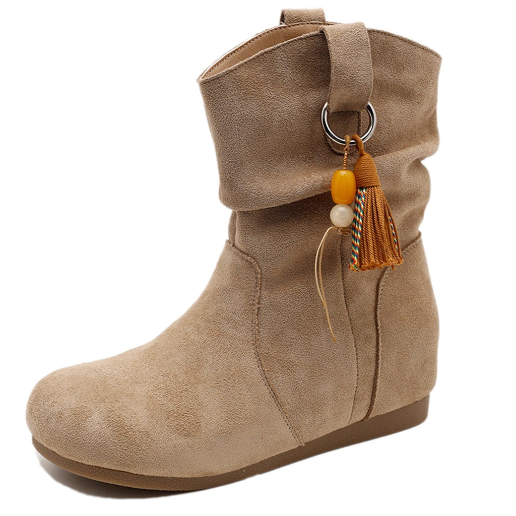 Women's Ankle Boots Featuring Stylish Tassel Detail - 3 - Stylewhipped